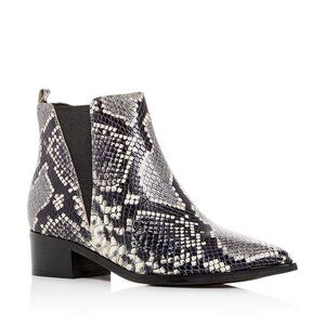 Marc Fisher Snake Print Ankle Boots